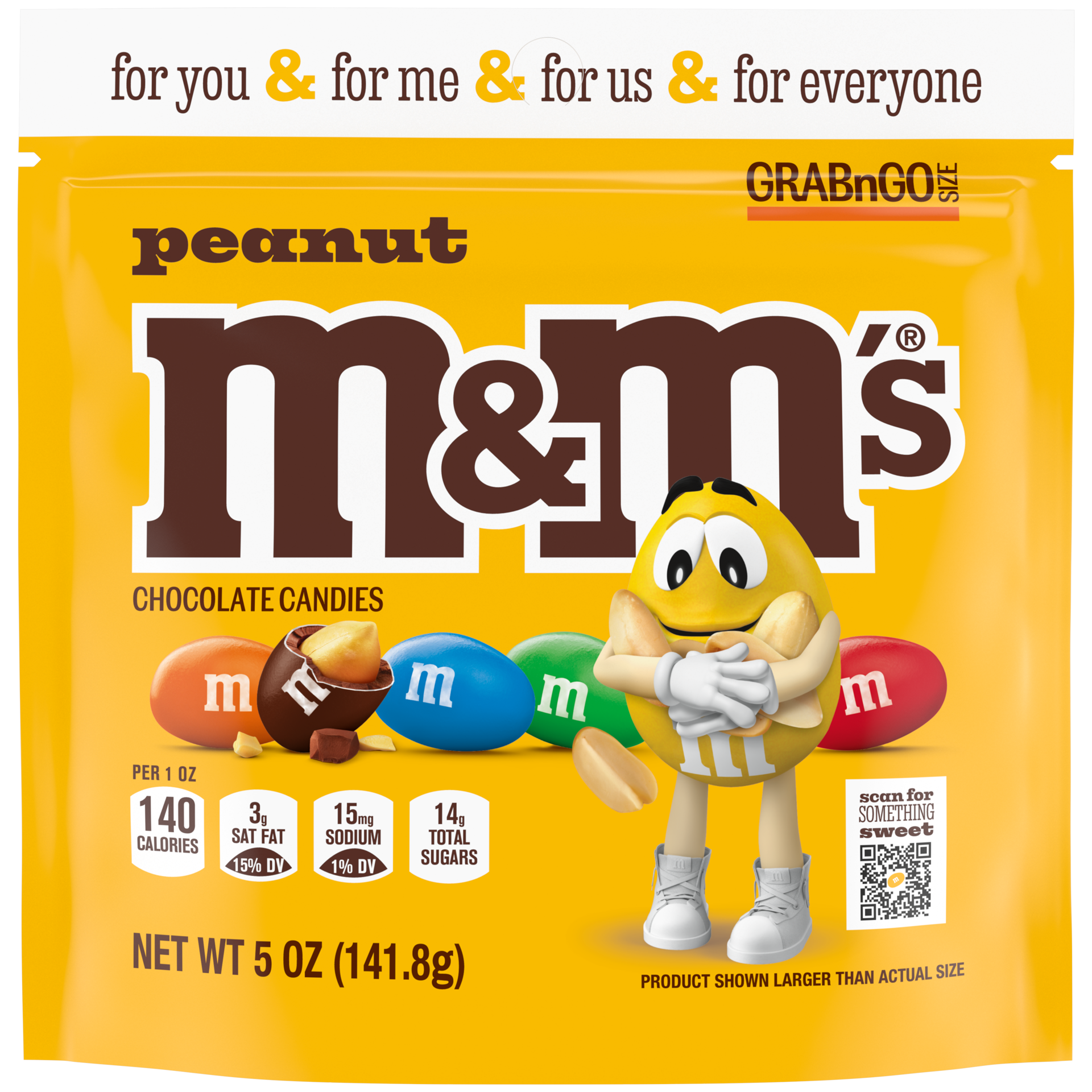 slide 1 of 5, M&M's M&M Stand Up M&Ms Chocolate Peanut, 5 oz