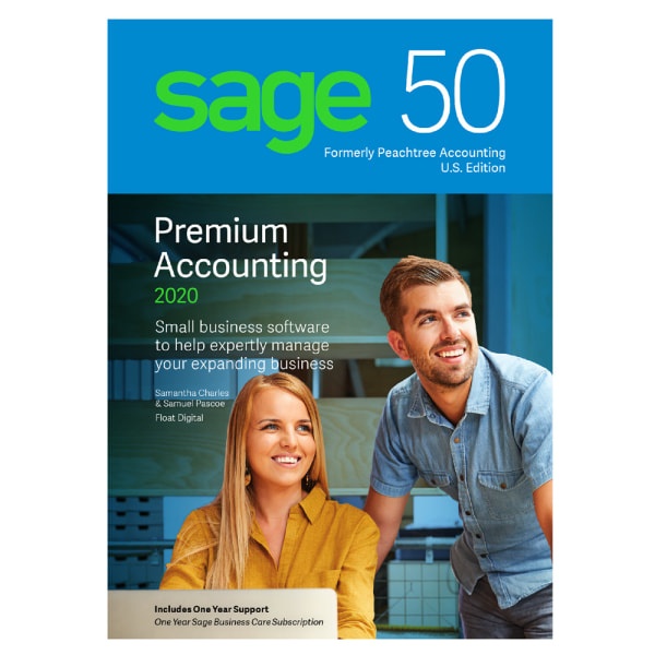 slide 1 of 3, Sage 50 Premium Accounting 2020, For 1 User, Traditional Disc, 1 ct