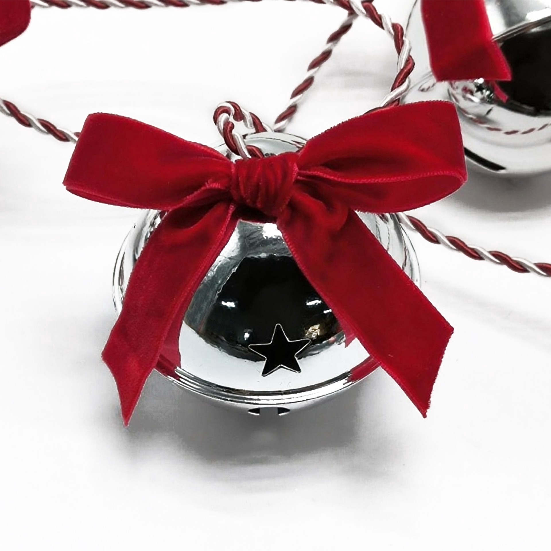 slide 2 of 4, 6ft. Christmas Bells & Bows Garland By Ashland, 6 ft