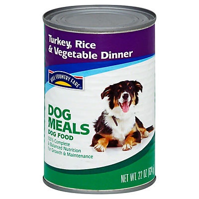 slide 1 of 1, Hill Country Fare Dog Meals Turkey Rice And Vegetable Dinner Dog Food, 22 oz