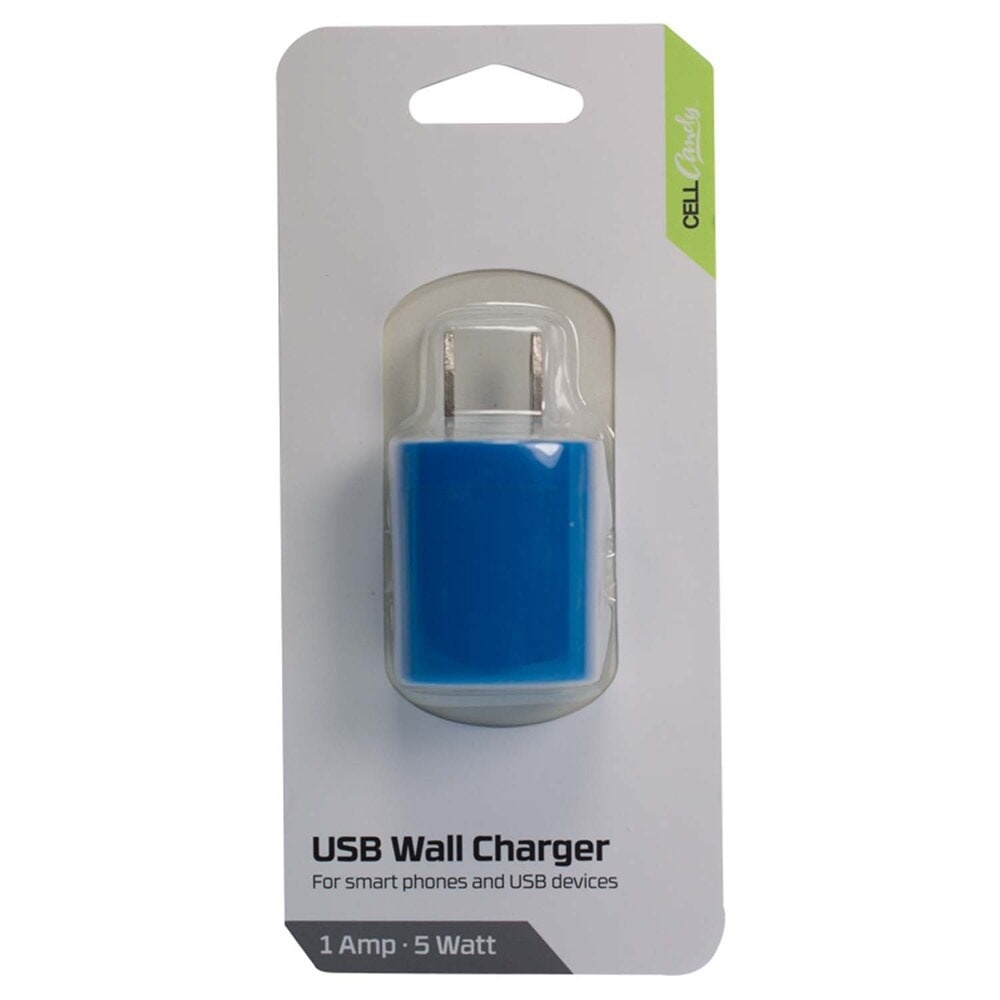 slide 1 of 1, Cellcandy Usb Wall Charger - Tropical Blue, 1 ct