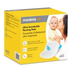 Medela Ultra-Breathable Nursing Pads, 60 ct