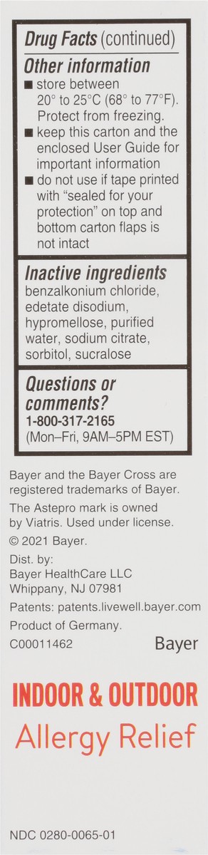 slide 3 of 9, ASTEPRO Allergy 11ml. (60 Spray), 0.37 fl oz