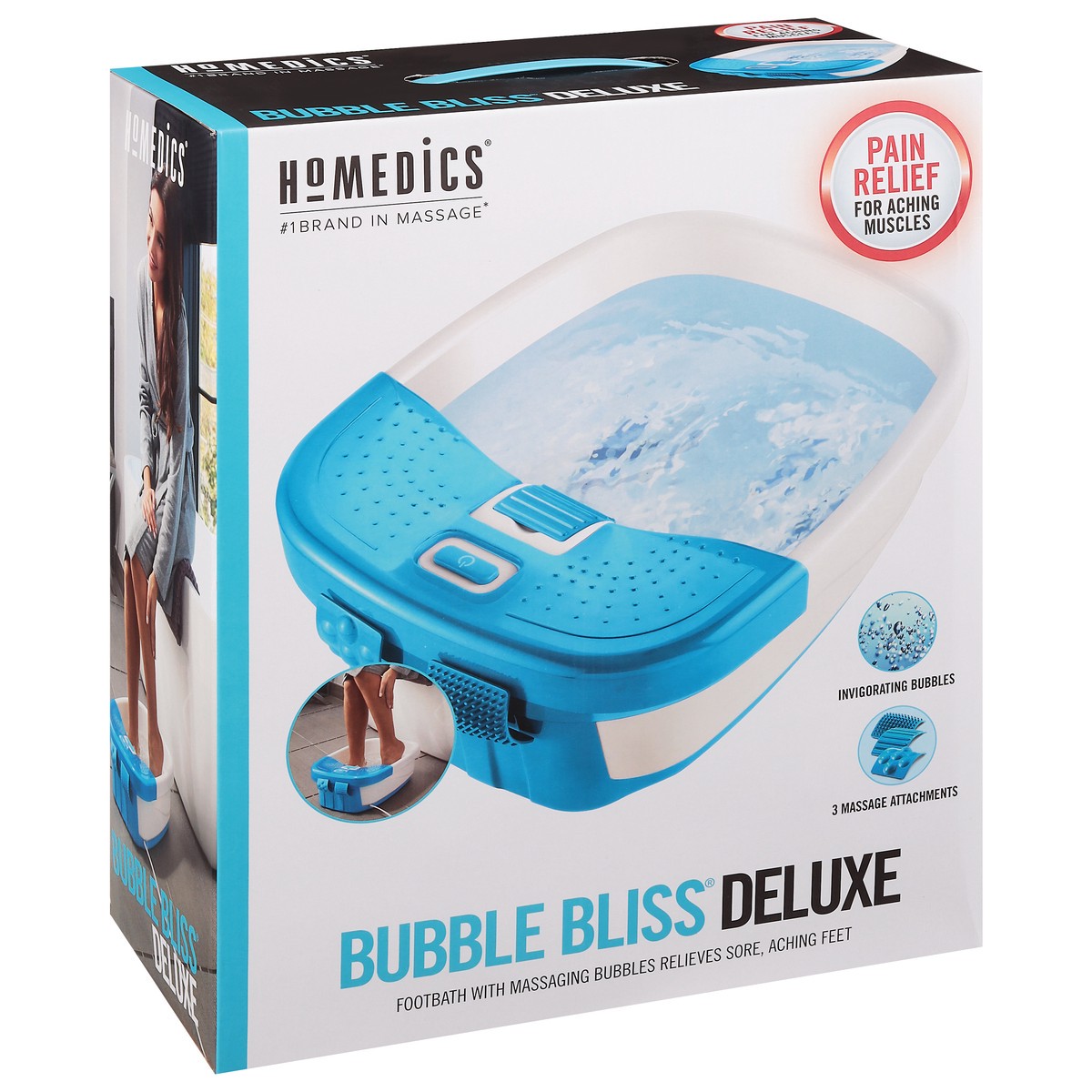 slide 2 of 9, Homedics Bubble Bliss Deluxe Foot Spa, 1 ct