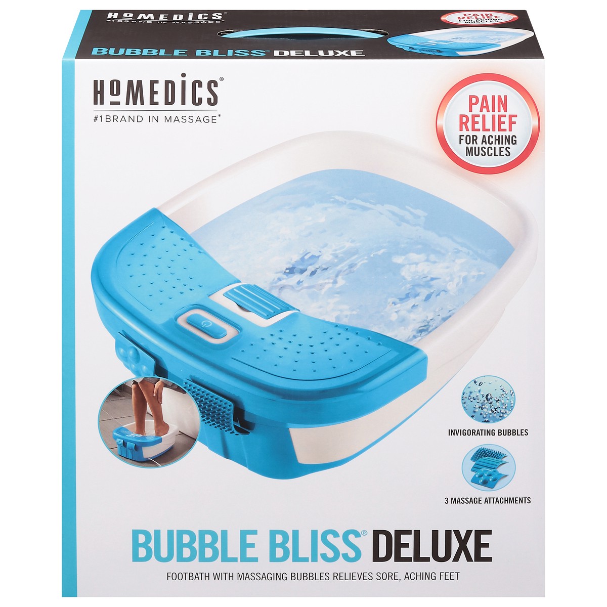 slide 5 of 9, Homedics Bubble Bliss Deluxe Foot Spa, 1 ct