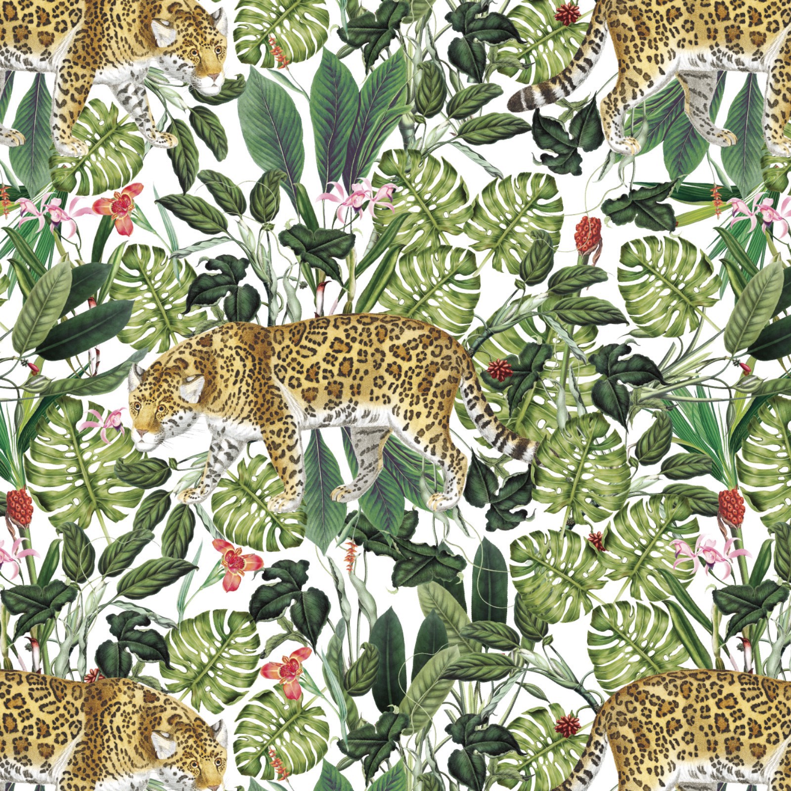 slide 3 of 4, Jungle Cotton Fabric Bundle By Loops & Threads, 1 yd