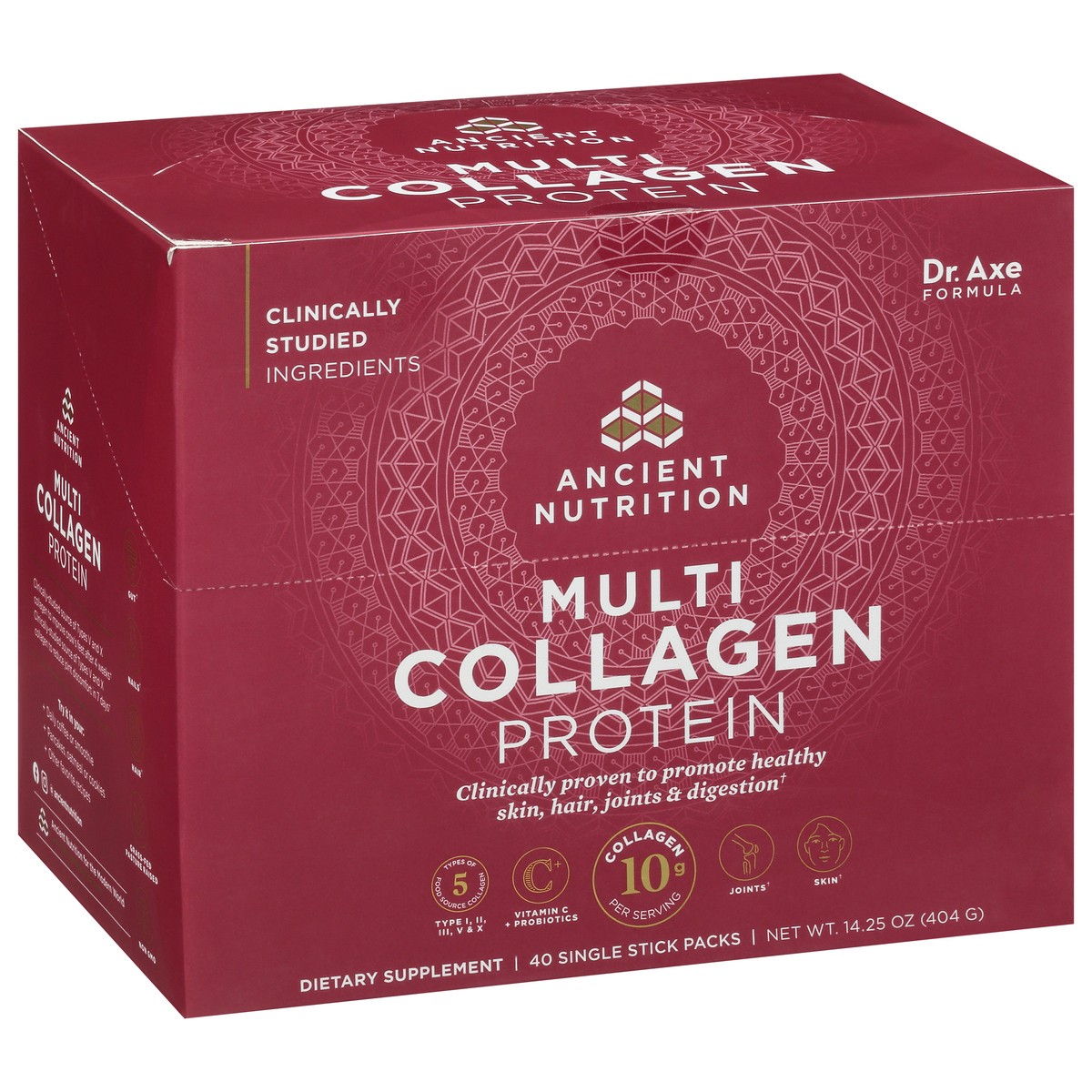 slide 2 of 9, Ancient Nutrition Multi Collagen Protein 40 Single Stick Packs, 1 ct