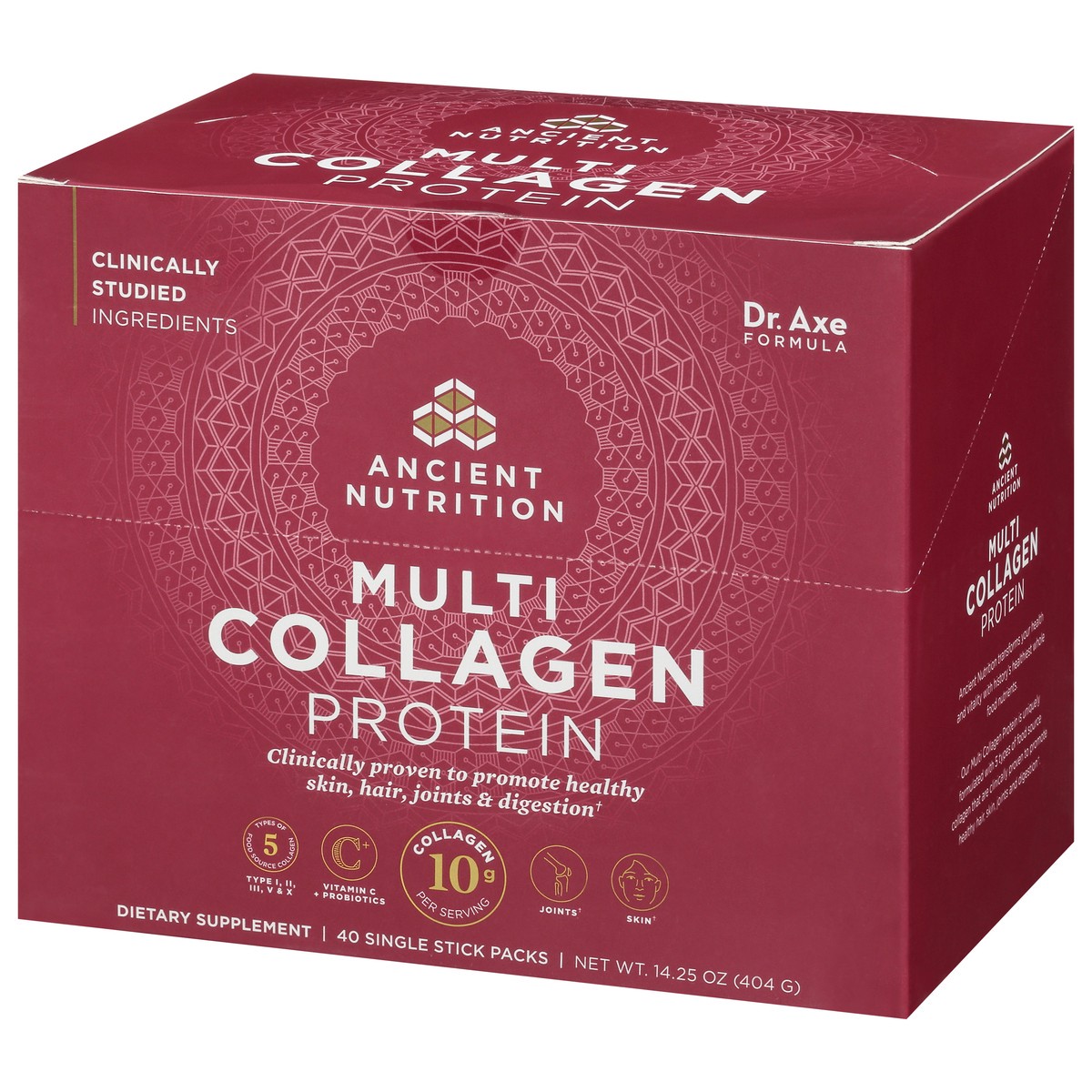 slide 3 of 9, Ancient Nutrition Multi Collagen Protein 40 Single Stick Packs, 1 ct