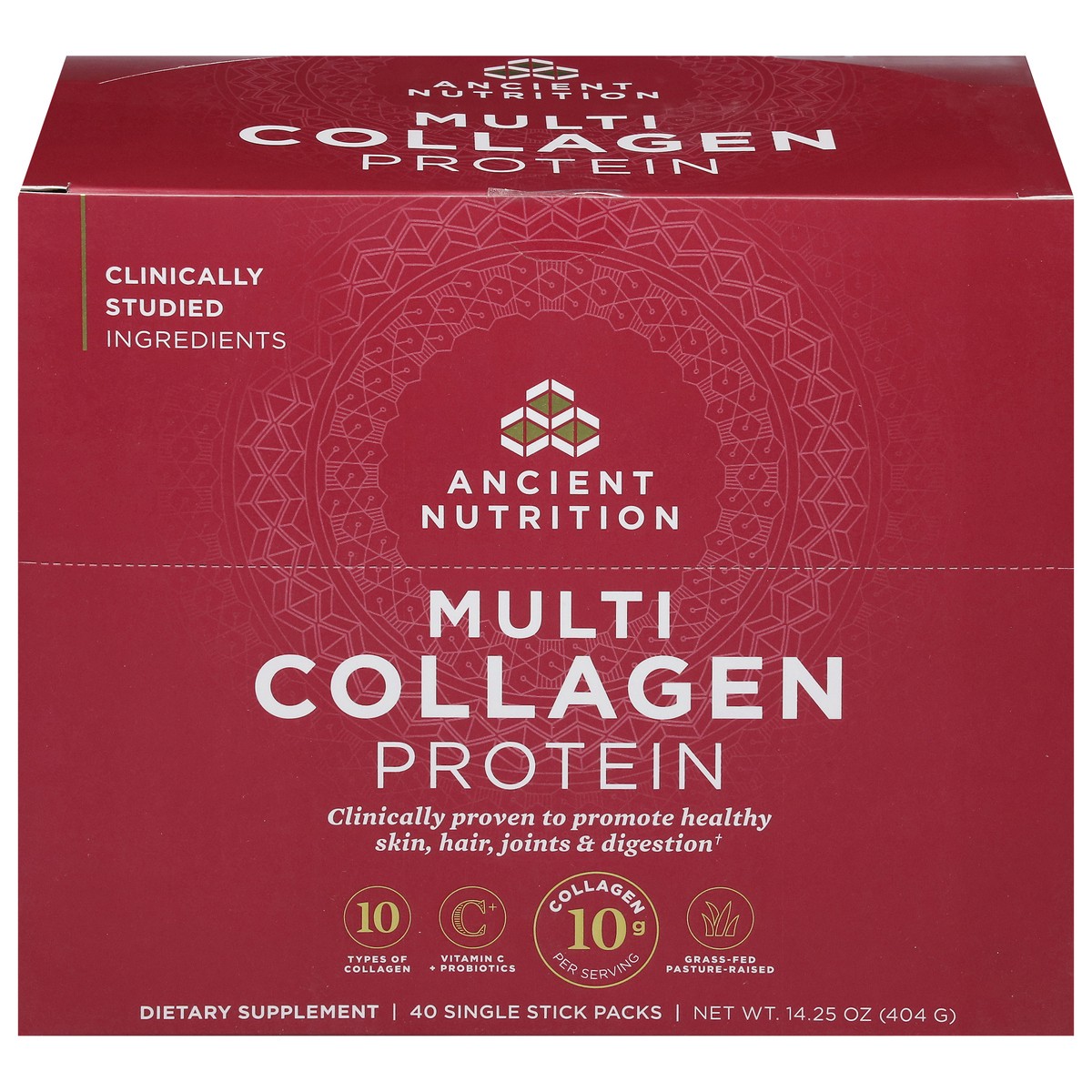 slide 1 of 9, Ancient Nutrition Multi Collagen Protein 40 Single Stick Packs, 1 ct