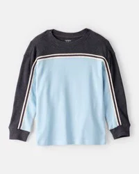 Carter's Carters Boys Colorblock Thermal Long-Sleeve Tee - Blue/Grey Blue 6