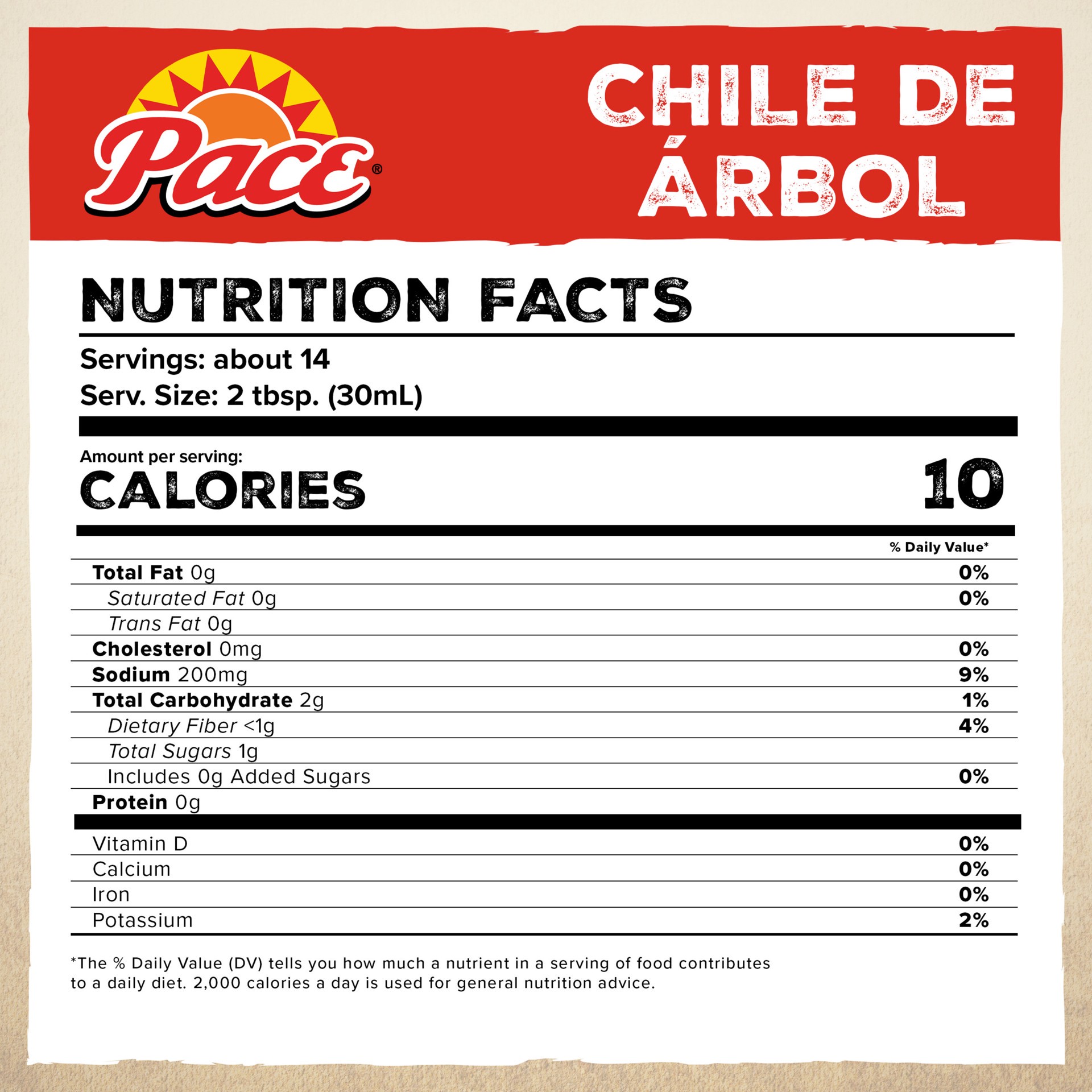 slide 3 of 8, Pace Restaurant Style Chile de Arbol Hot Salsa, 16 oz Jar, 16.000 oz