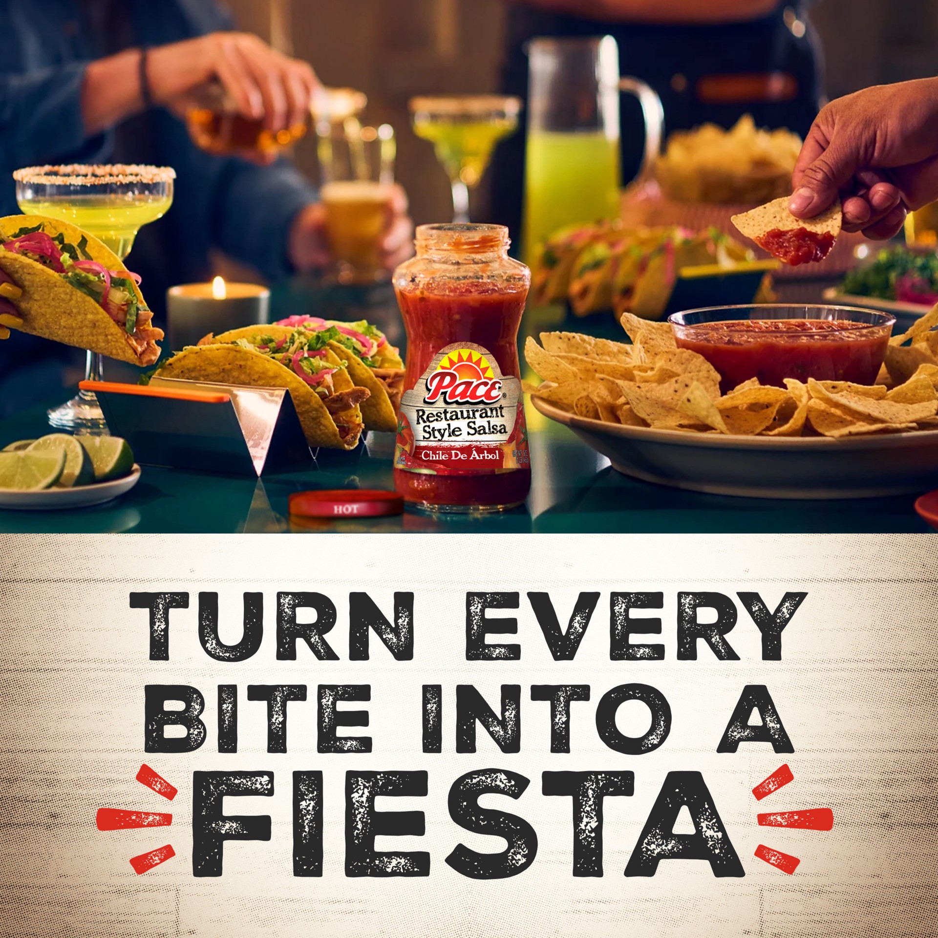 slide 4 of 8, Pace Restaurant Style Chile de Arbol Hot Salsa, 16 oz Jar, 16.000 oz