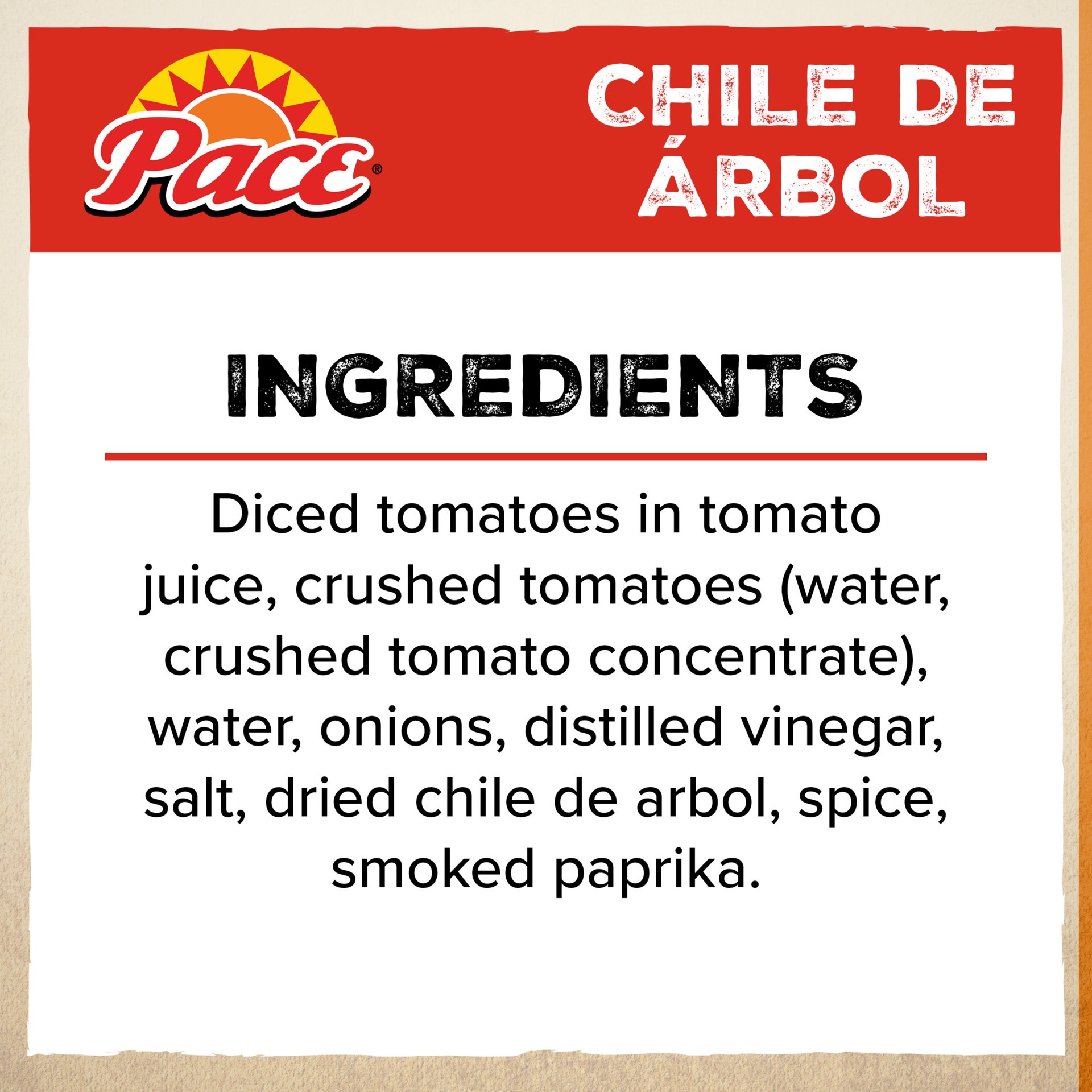slide 8 of 8, Pace Restaurant Style Chile de Arbol Hot Salsa, 16 oz Jar, 16.000 oz
