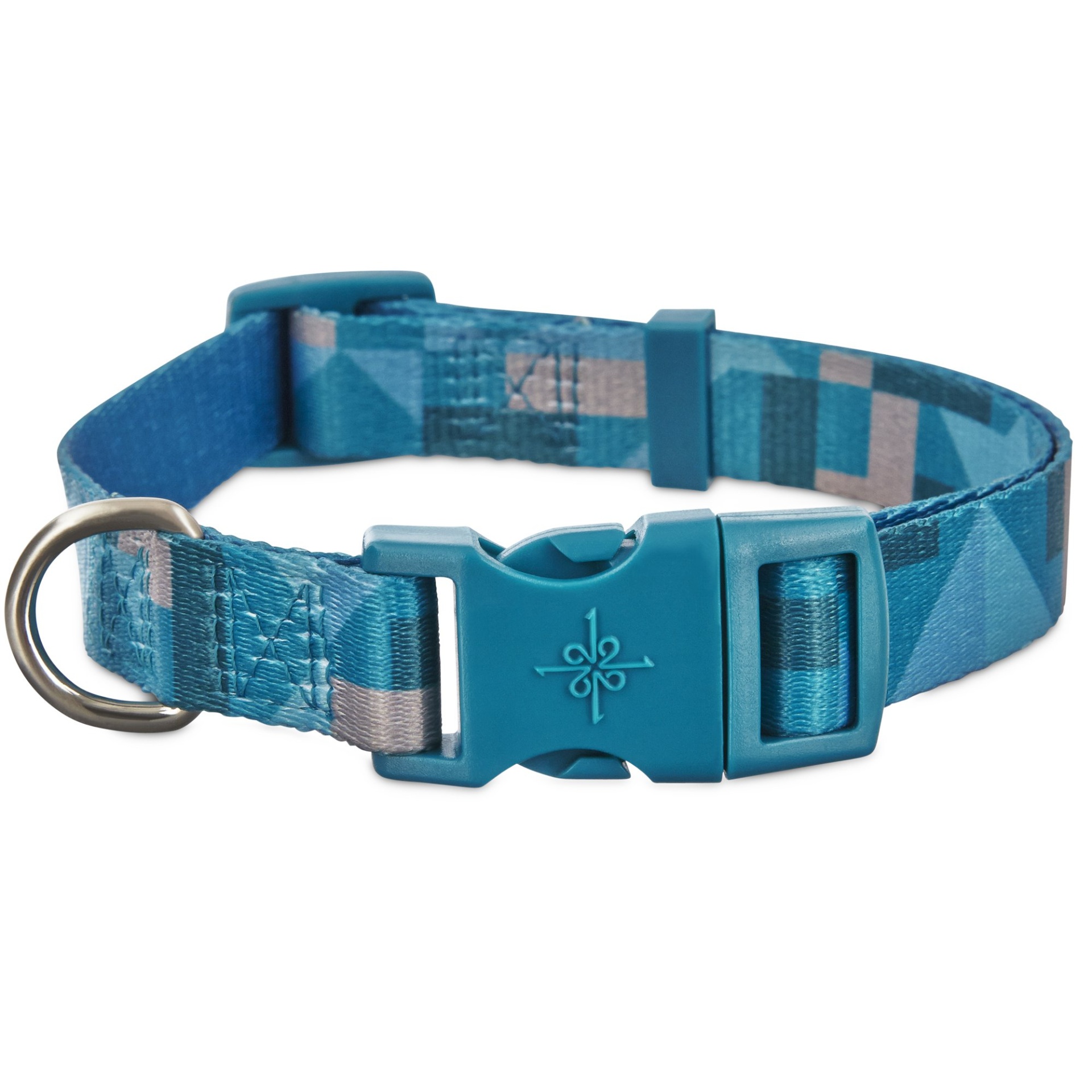 slide 1 of 1, Good2Go Blue Sea Geometric Dog Collar, LG