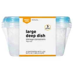 Smart Way Large Deep Dish Food Storage Container