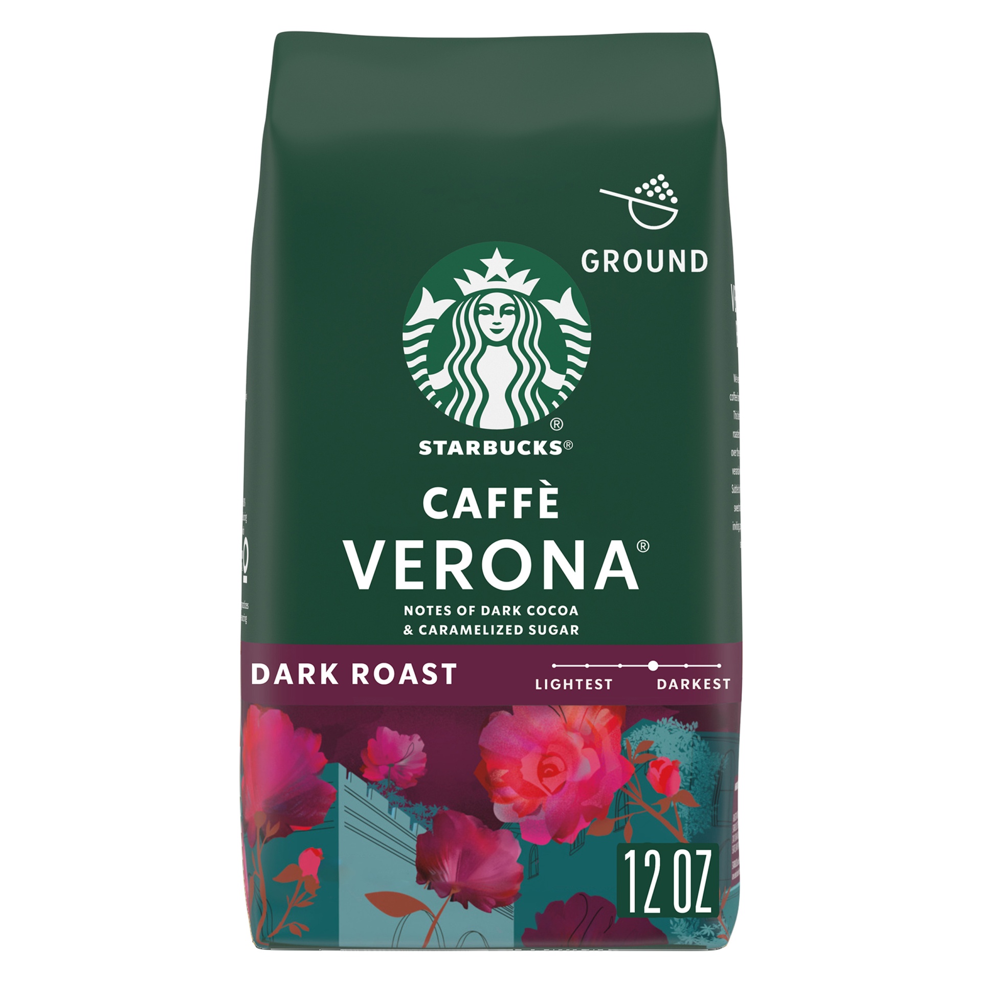 slide 1 of 6, Starbucks Caffè Verona, Ground Coffee, Dark Roast, 12 oz