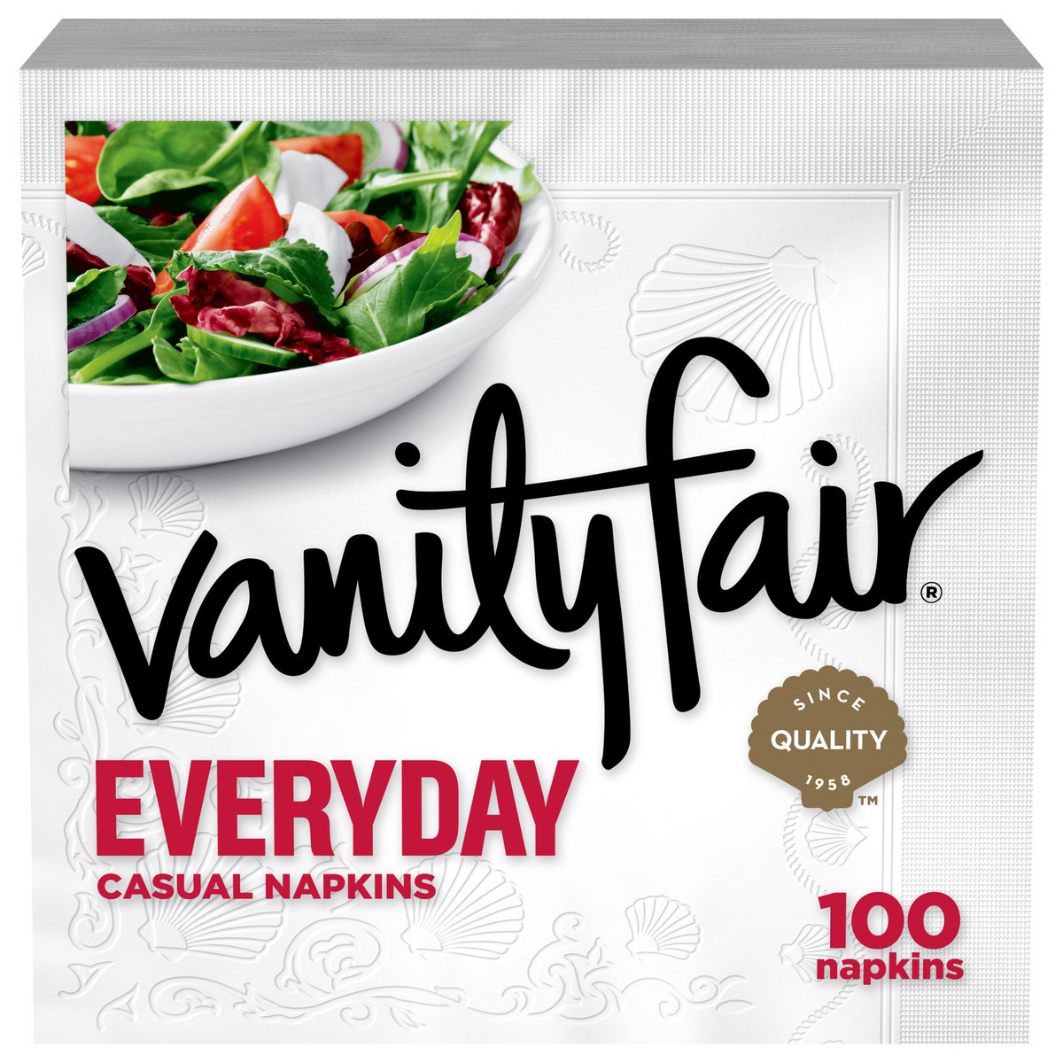 slide 1 of 4, Vanity Fair Everyday Paper Napkins, 100 Count, 100 ct