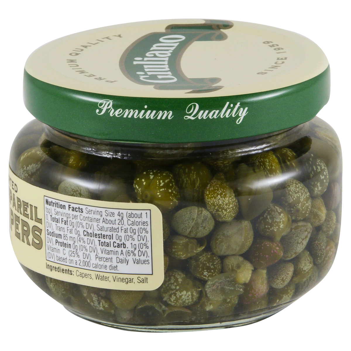 slide 3 of 4, Giuliano Imported Non Pareil Capers, 4 oz