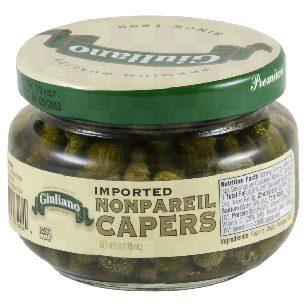 slide 1 of 4, Giuliano Imported Non Pareil Capers, 4 oz