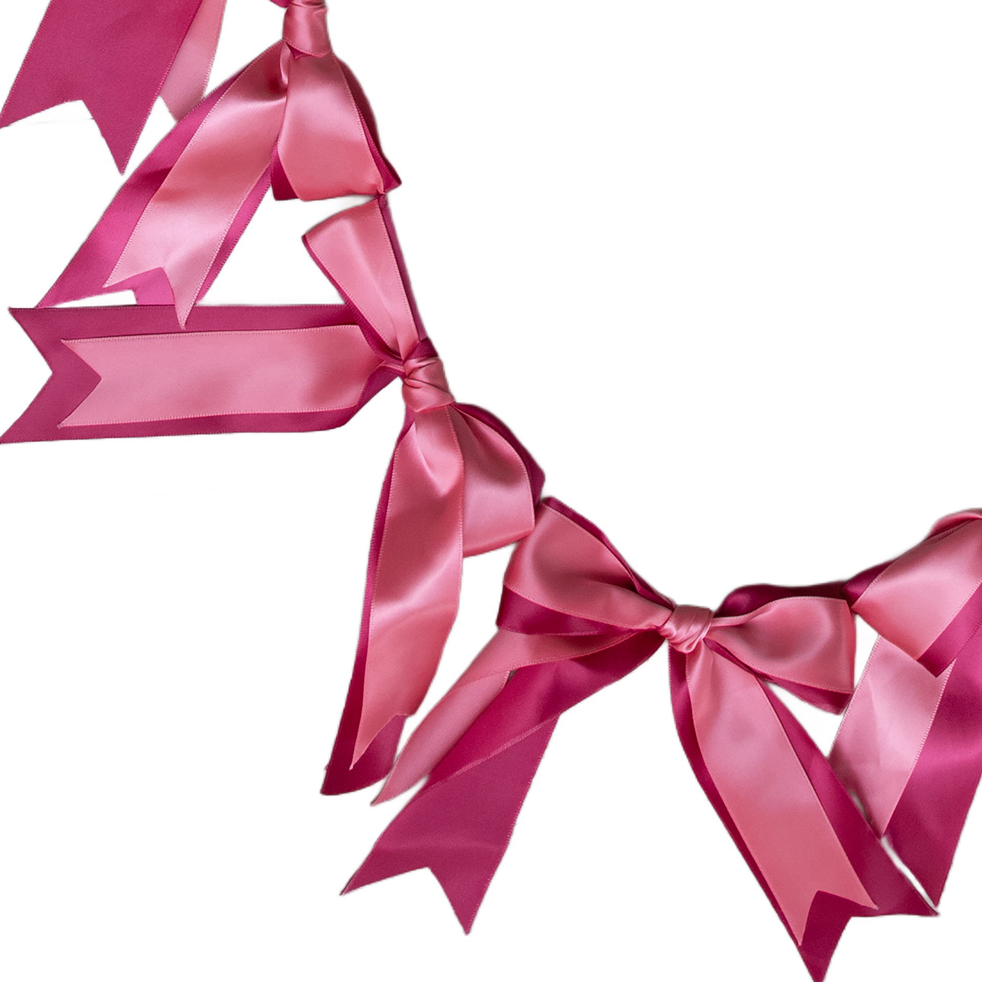 slide 2 of 2, 6ft. Pink Satin Bow Garland By Ashland, 6 ft