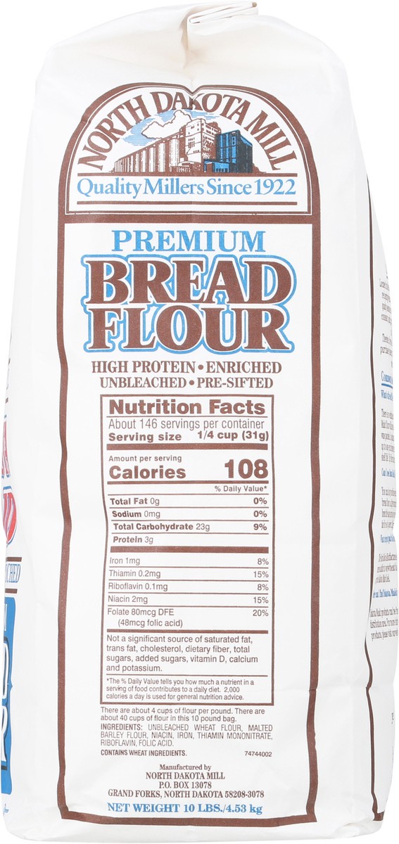 slide 4 of 9, North Dakota Mill Dakota Maid Bread Flour, 10 lb