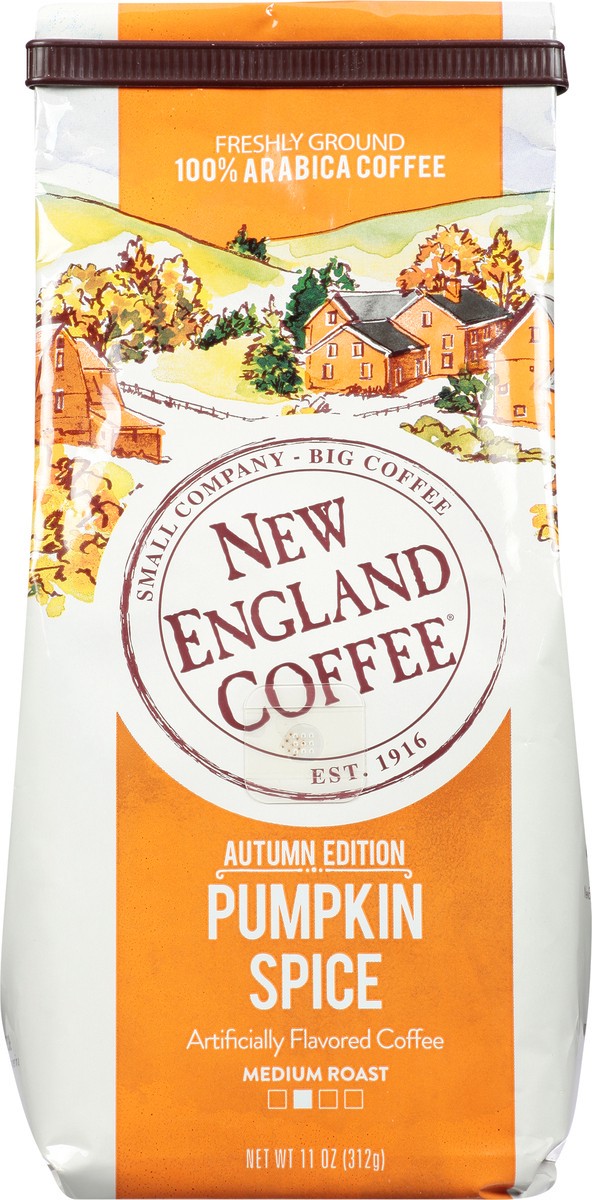 slide 6 of 13, New England Coffee Medium Roast Freshly Ground 100% Arabica Pumpkin Spice Coffee - 11 oz, 11 oz