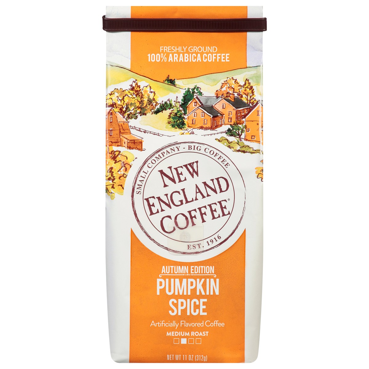 slide 8 of 13, New England Coffee Medium Roast Freshly Ground 100% Arabica Pumpkin Spice Coffee - 11 oz, 11 oz