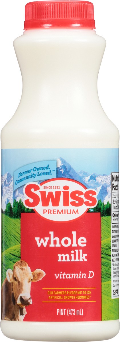 slide 1 of 13, Swiss Premium Whole Milk 1 Pt, 1 pint