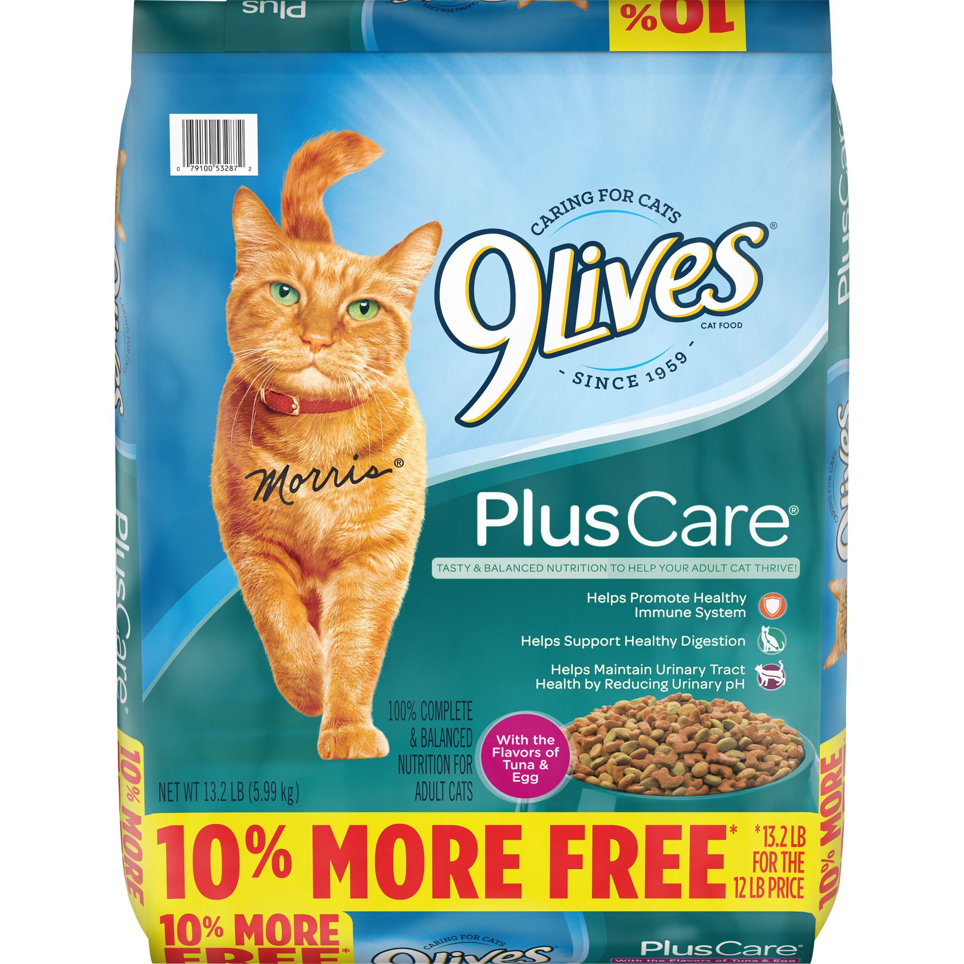 slide 1 of 1, 9Lives Cat Food With The Flavors Of Tuna & Egg, 13.2 lb