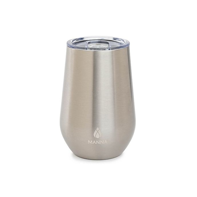 slide 1 of 1, Manna Organics Insulated Tumbler with Lid - Stainless Steel, 12 oz