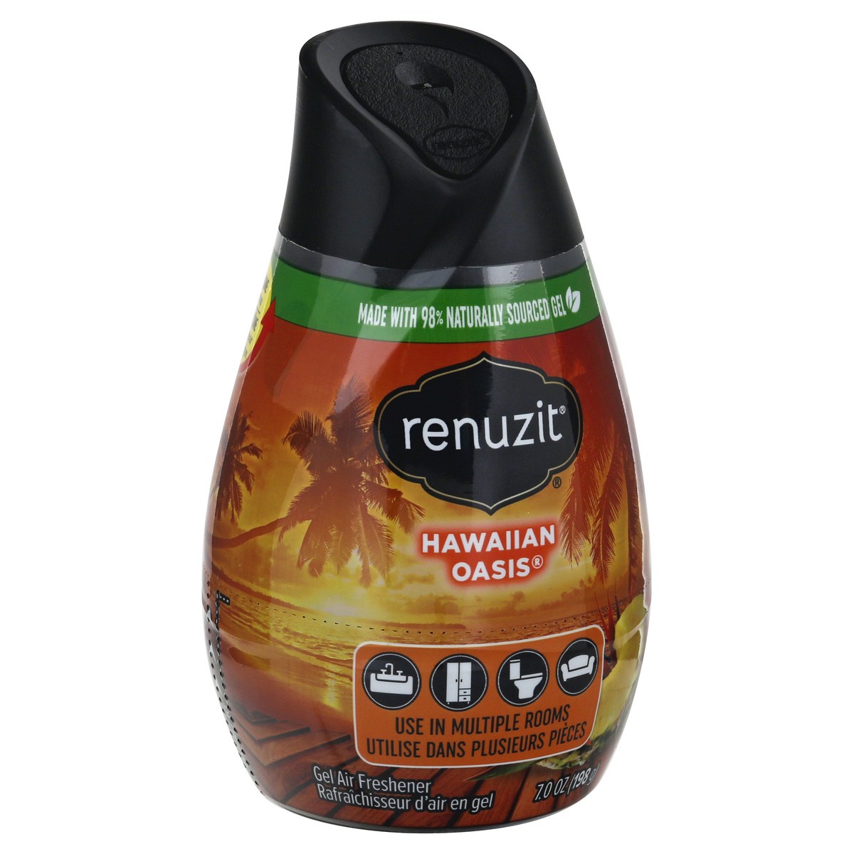 slide 3 of 10, Renuzit Hawaiian Oasis Gel Air Freshener 7 oz, 7 oz