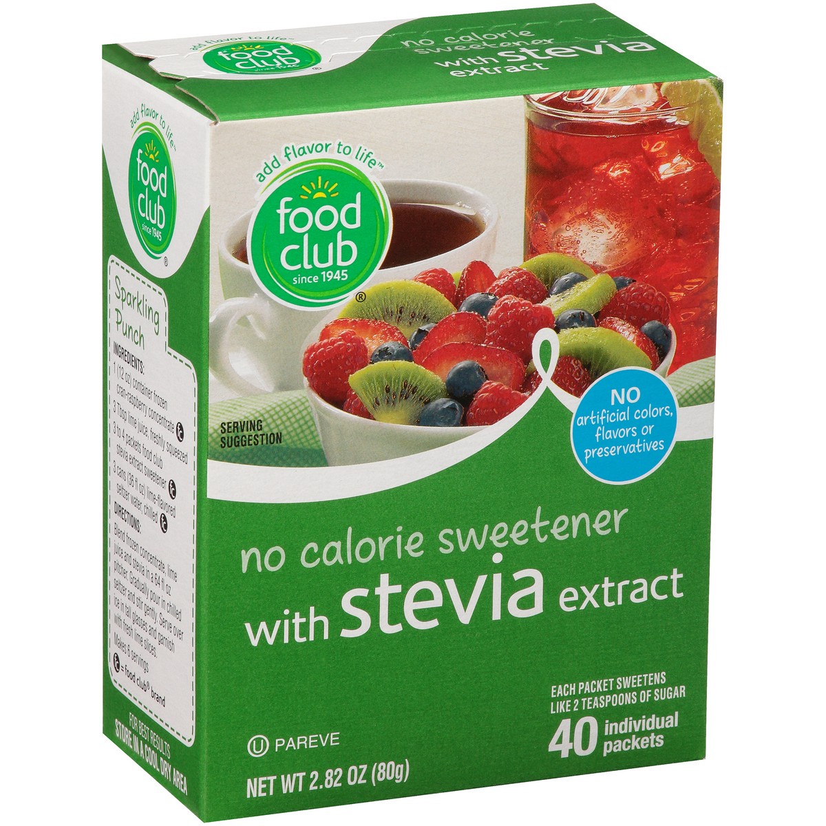 slide 5 of 9, Food Club Stevia Packets, 40 ct