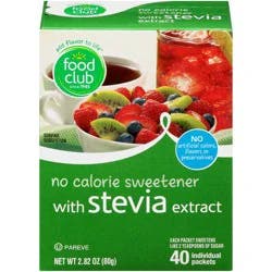 Food Club Stevia Packets