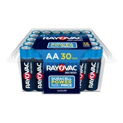 Rayovac High Energy AA Batteries (30 Pack), Double A Alkaline Batteries