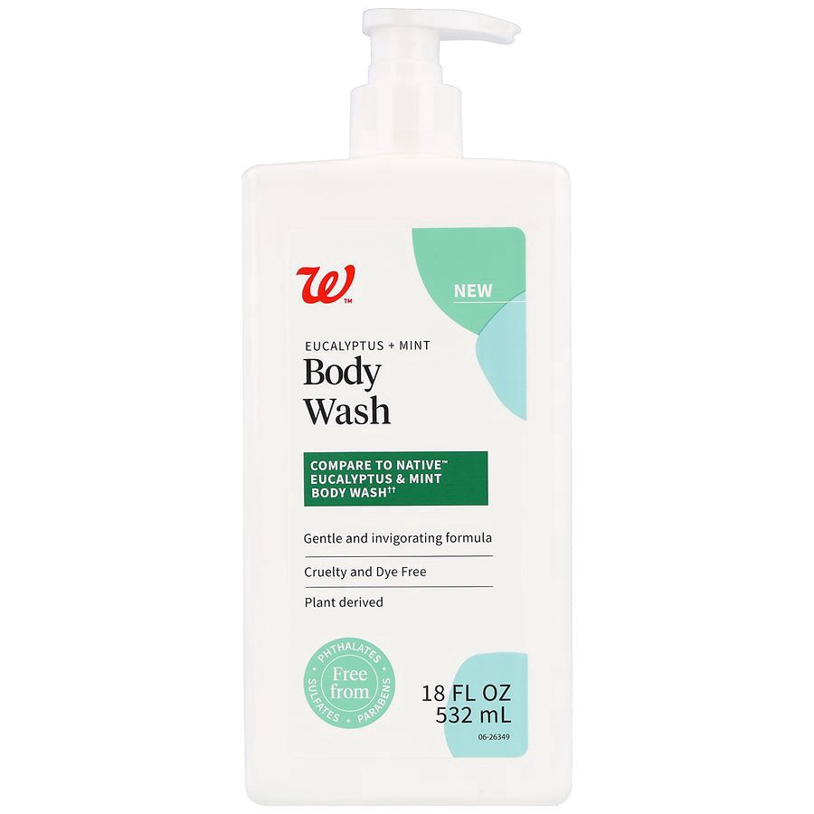 slide 1 of 5, Walgreens Body Wash Eucalyptus + Mint, 18 fl oz