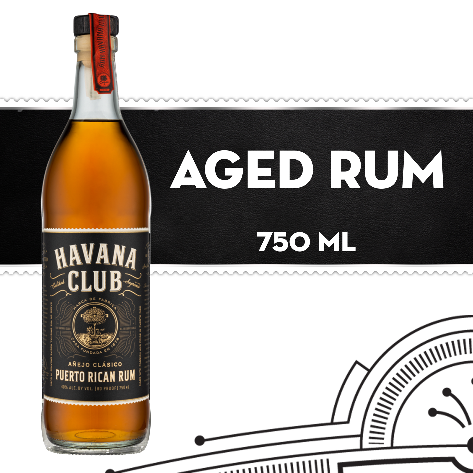 slide 1 of 5, Havana Club Rum Classico, 750 ml