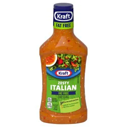 Kraft Zesty Italian Fat Free Dressing, 16 fl oz Bottle