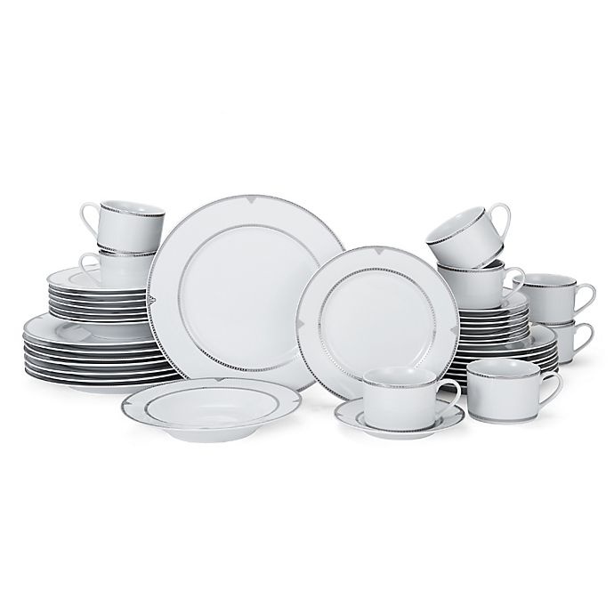 slide 1 of 1, Mikasa Regent Bead Dinnerware Set, 40 ct