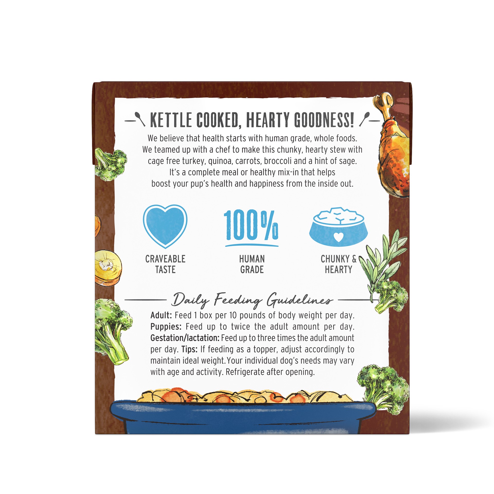 slide 7 of 8, The Honest Kitchen One Pot Stew One Pot Stews: Tender Turkey Stew with Quinoa, Carrots & Broccoli Wet Dog Food, 10.5 oz x1, 10.5 oz