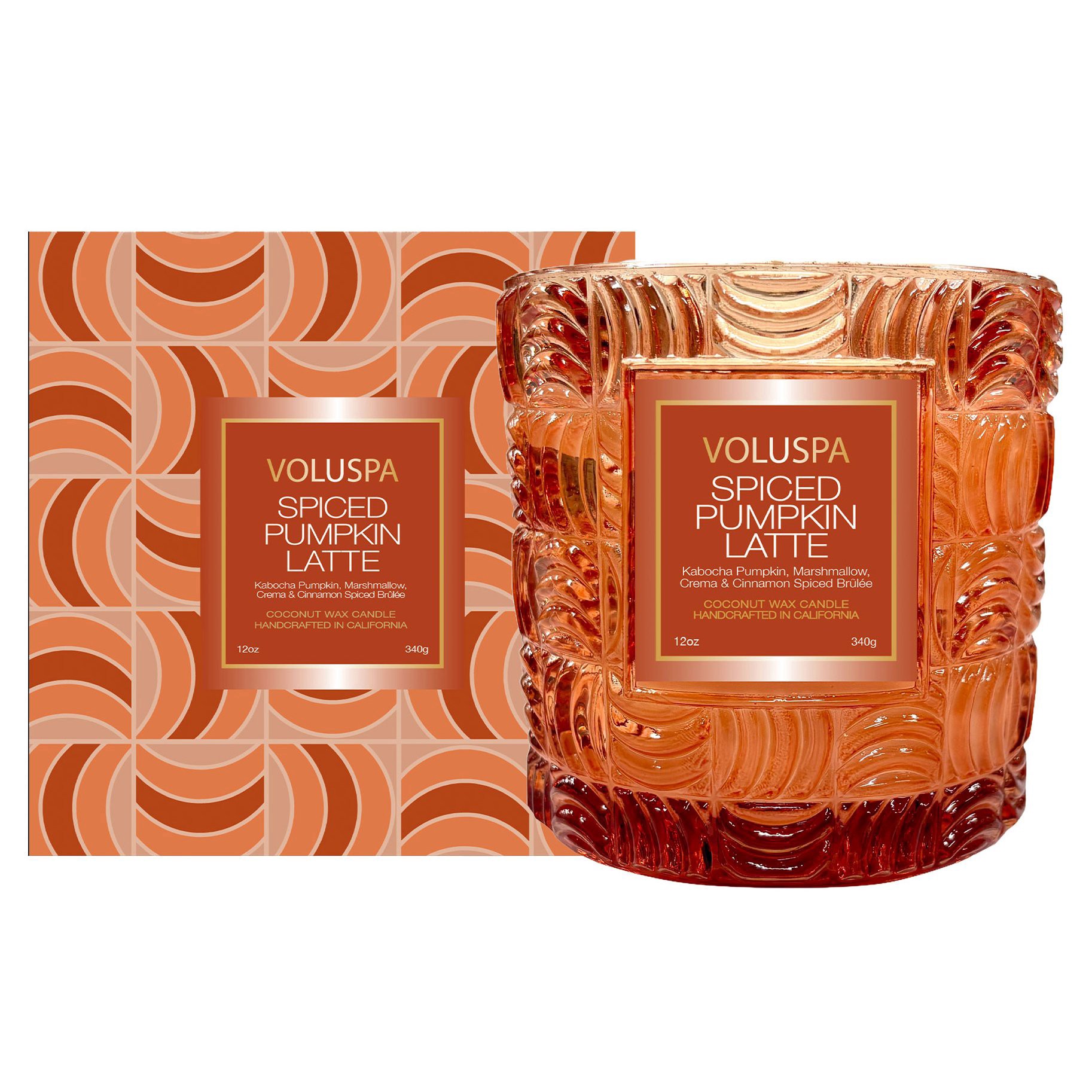 slide 1 of 1, Voluspa Spiced Pumpkin Latte Candle, 12 oz