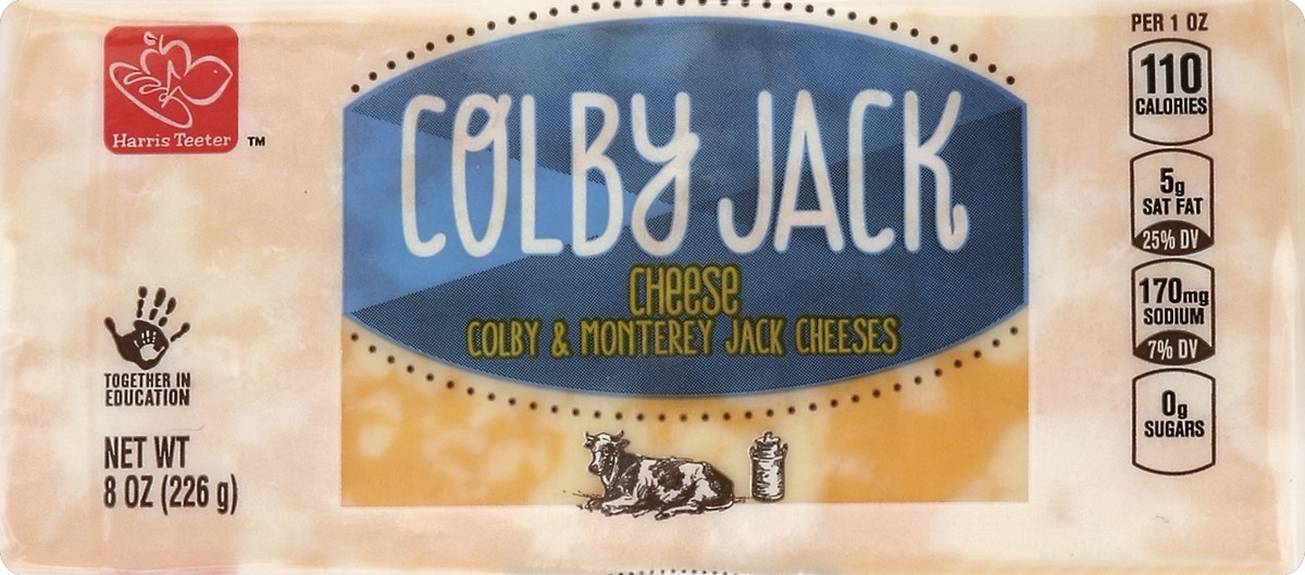 slide 1 of 6, Harris Teeter Colby Jack Cheese, 8 oz