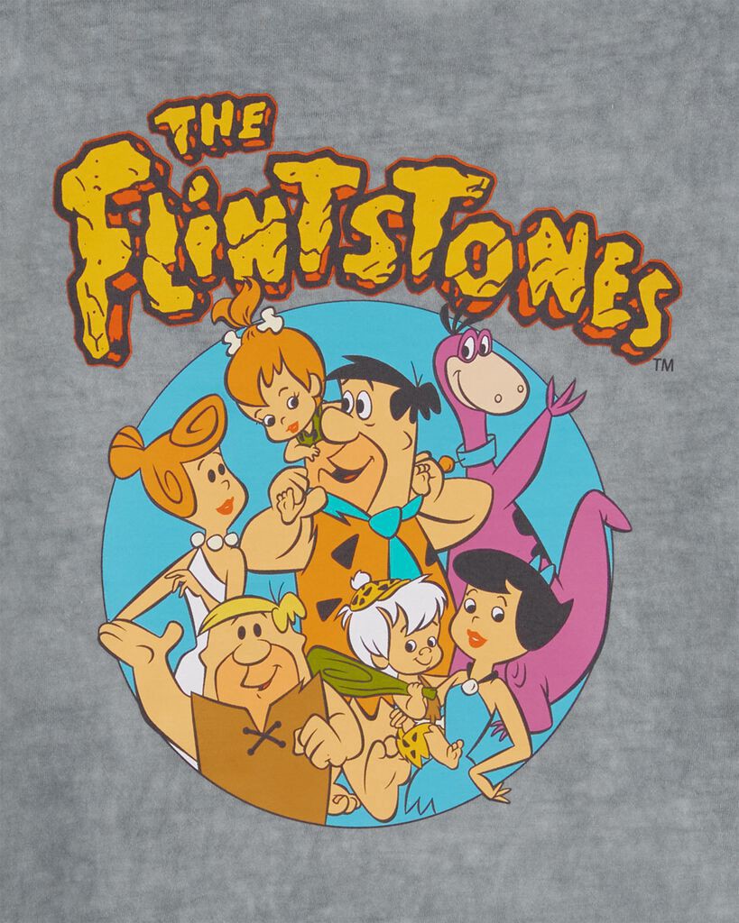 slide 2 of 2, Oshkosh Kid The Flintstones Graphic Tee Grey 8, 1 ct