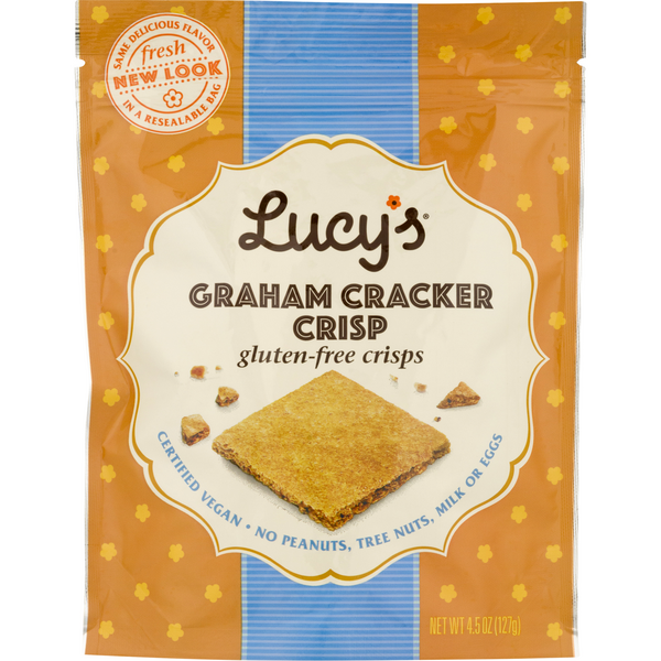 slide 1 of 1, Lucy's Gluten Free Graham Cracker Crisp, 4.5 oz