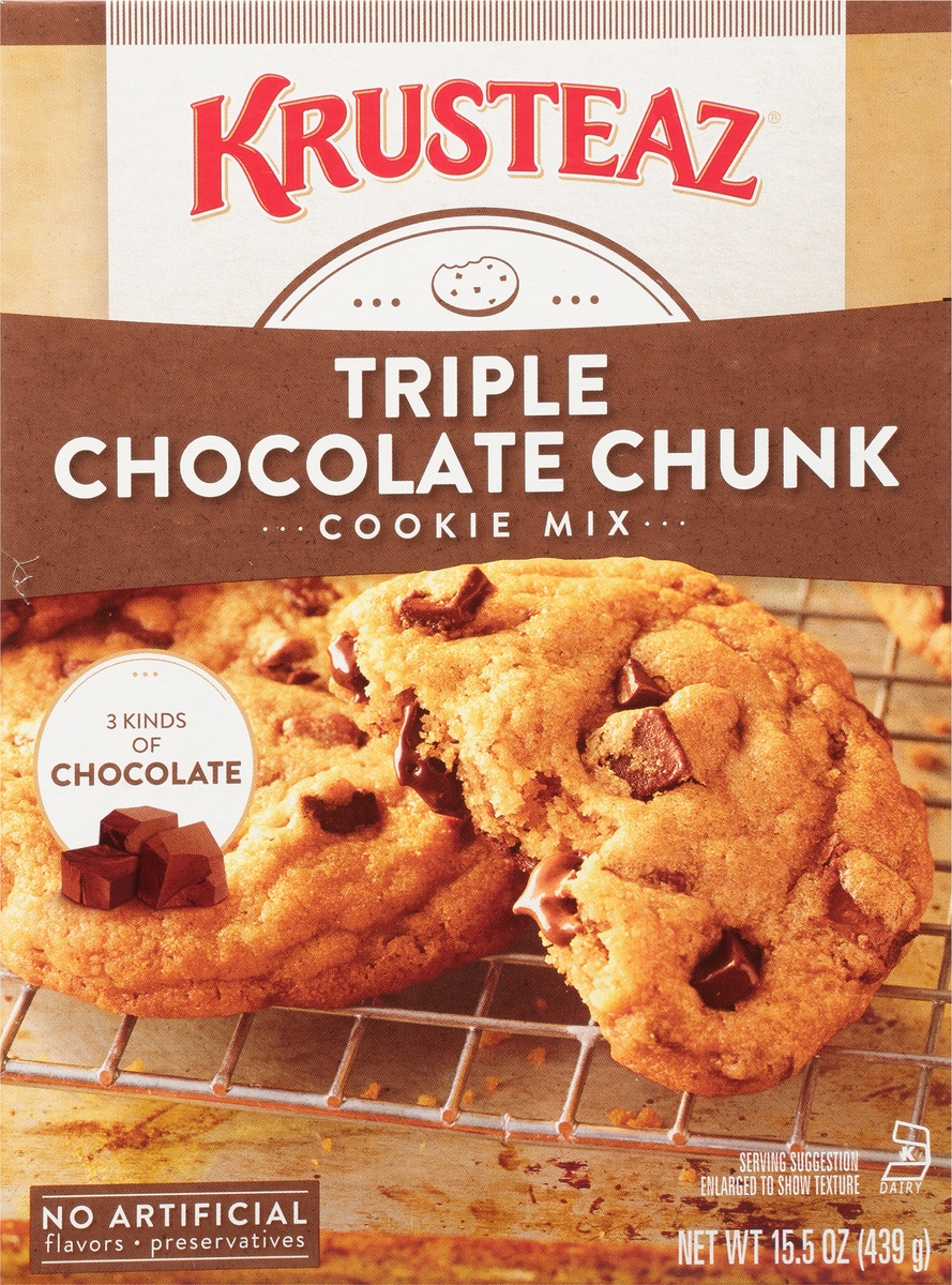 slide 9 of 11, Krusteaz Triple Chocolate Chunk Cookie Mix, 15.5 oz
