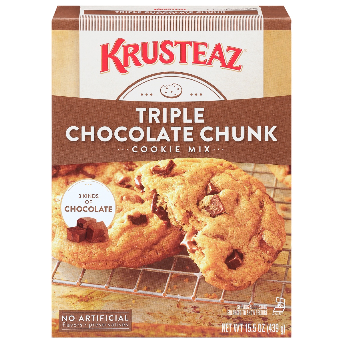 slide 1 of 11, Krusteaz Triple Chocolate Chunk Cookie Mix, 15.5 oz