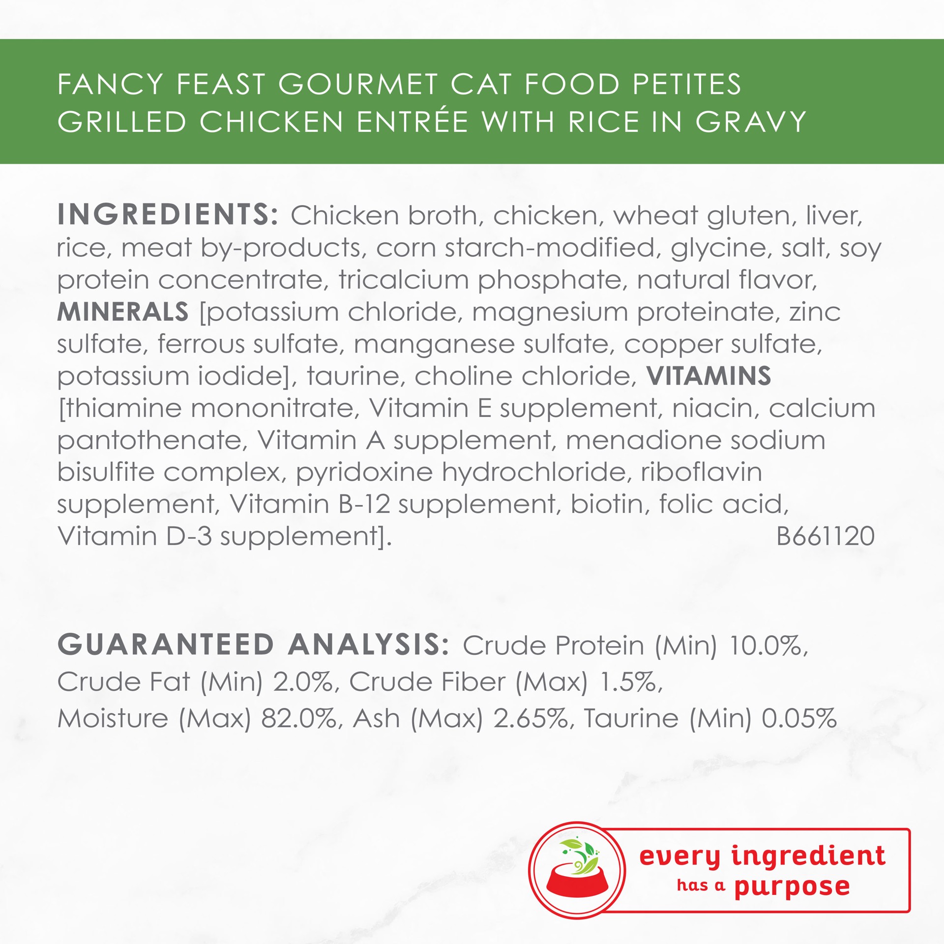 slide 9 of 9, Fancy Feast Petites Grilled Chicken with Wild Rice in Gravy Wet Cat Food - 2.8oz, 2.8 oz