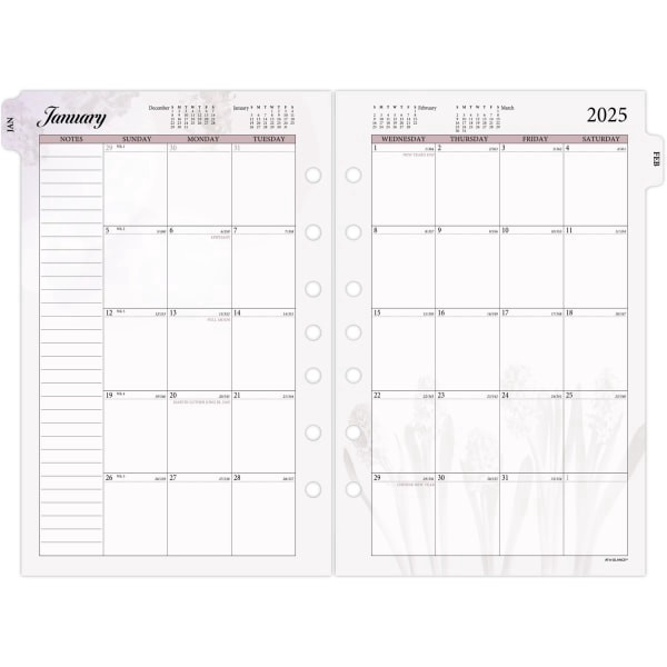 slide 2 of 3, 2025 At-A-Glance Monthly Planner Refill, Desk Size, January To December, 1 ct