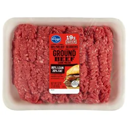 Kroger 80/20 Ground Beef Tray 2 lb