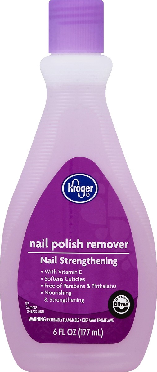 slide 1 of 3, Kroger Strengthening Nail Polish Remover, 6 fl oz