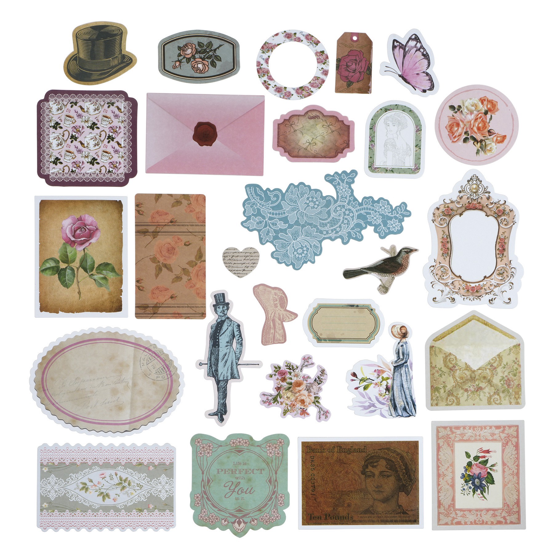 slide 2 of 4, Coquette Ephemera By Recollections, 0.6 in to 4 in